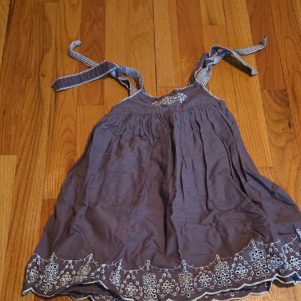 Charming Kids Casual Dress in Gray